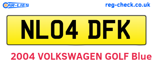 NL04DFK are the vehicle registration plates.