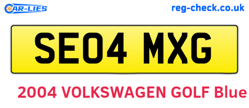 SE04MXG are the vehicle registration plates.