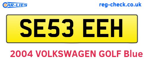 SE53EEH are the vehicle registration plates.