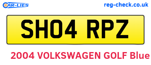 SH04RPZ are the vehicle registration plates.