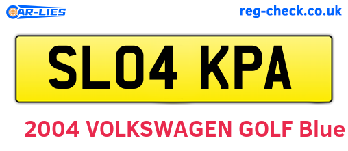 SL04KPA are the vehicle registration plates.