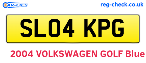 SL04KPG are the vehicle registration plates.