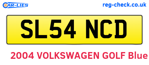 SL54NCD are the vehicle registration plates.