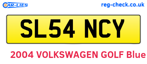 SL54NCY are the vehicle registration plates.