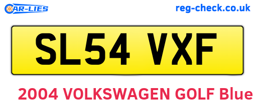 SL54VXF are the vehicle registration plates.