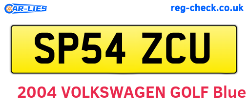 SP54ZCU are the vehicle registration plates.