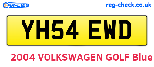 YH54EWD are the vehicle registration plates.