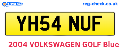 YH54NUF are the vehicle registration plates.