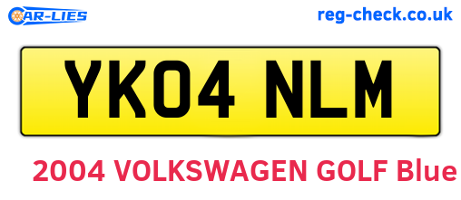 YK04NLM are the vehicle registration plates.