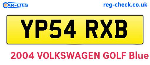 YP54RXB are the vehicle registration plates.