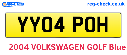 YY04POH are the vehicle registration plates.
