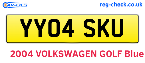 YY04SKU are the vehicle registration plates.
