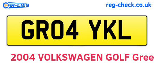 GR04YKL are the vehicle registration plates.
