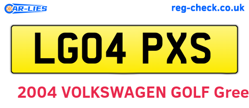 LG04PXS are the vehicle registration plates.