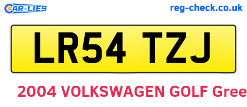 LR54TZJ are the vehicle registration plates.