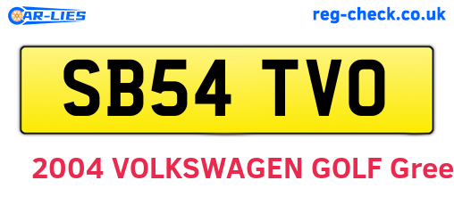 SB54TVO are the vehicle registration plates.