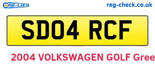 SD04RCF are the vehicle registration plates.