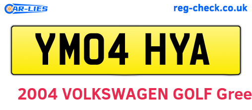 YM04HYA are the vehicle registration plates.