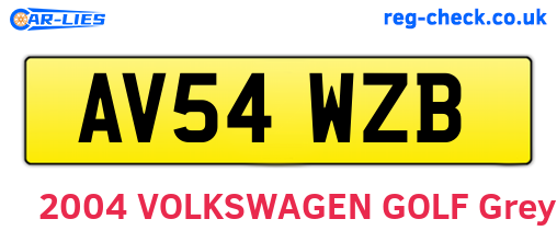 AV54WZB are the vehicle registration plates.
