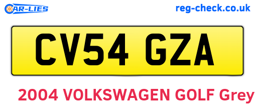 CV54GZA are the vehicle registration plates.
