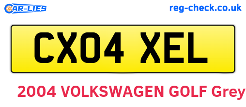 CX04XEL are the vehicle registration plates.