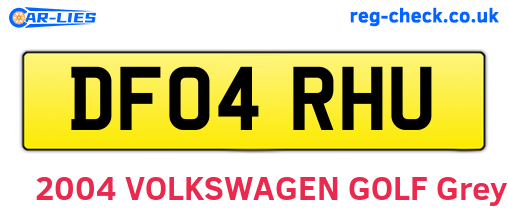 DF04RHU are the vehicle registration plates.