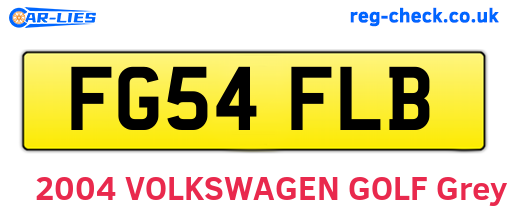 FG54FLB are the vehicle registration plates.