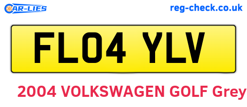 FL04YLV are the vehicle registration plates.