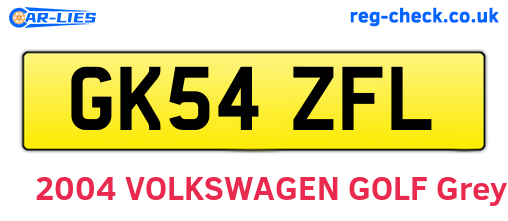 GK54ZFL are the vehicle registration plates.