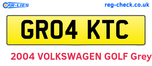 GR04KTC are the vehicle registration plates.