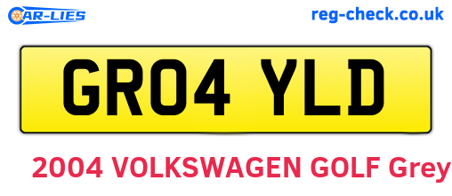 GR04YLD are the vehicle registration plates.