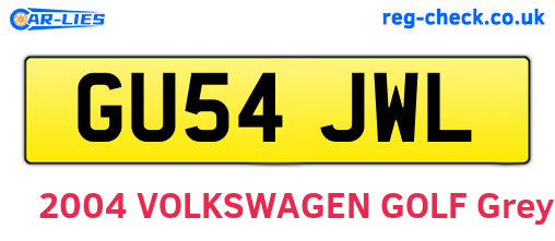GU54JWL are the vehicle registration plates.
