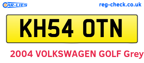 KH54OTN are the vehicle registration plates.