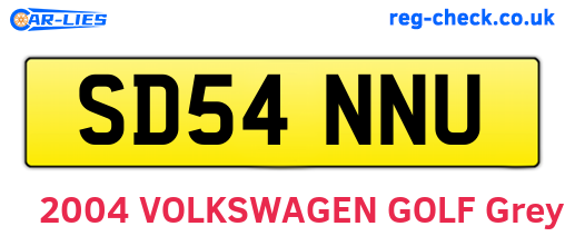 SD54NNU are the vehicle registration plates.