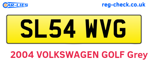 SL54WVG are the vehicle registration plates.