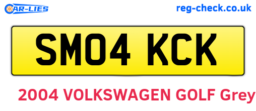 SM04KCK are the vehicle registration plates.