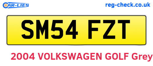 SM54FZT are the vehicle registration plates.