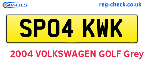 SP04KWK are the vehicle registration plates.