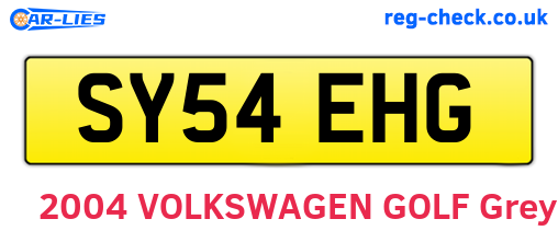 SY54EHG are the vehicle registration plates.