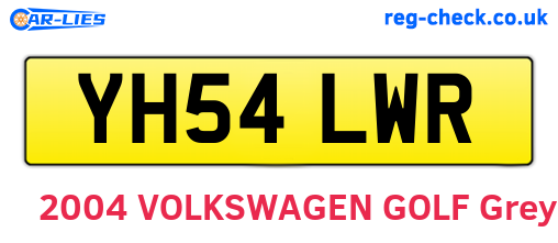 YH54LWR are the vehicle registration plates.