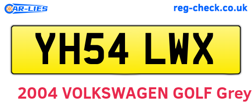 YH54LWX are the vehicle registration plates.