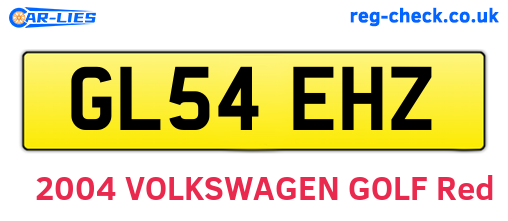 GL54EHZ are the vehicle registration plates.