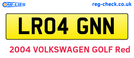 LR04GNN are the vehicle registration plates.