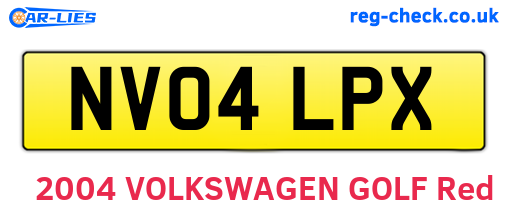 NV04LPX are the vehicle registration plates.