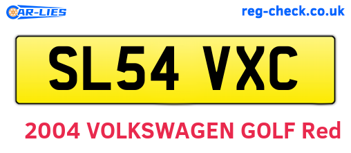 SL54VXC are the vehicle registration plates.