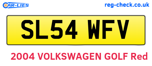 SL54WFV are the vehicle registration plates.