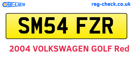SM54FZR are the vehicle registration plates.
