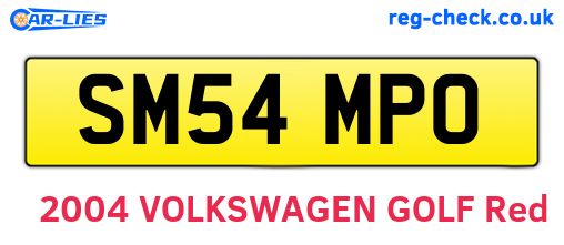 SM54MPO are the vehicle registration plates.