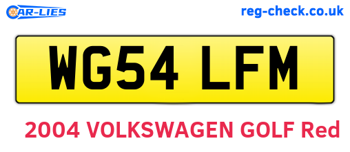 WG54LFM are the vehicle registration plates.