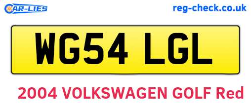 WG54LGL are the vehicle registration plates.